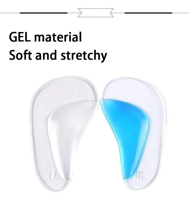 Unisex Silicone Arch Support Insoles for Flat Feet & High Heels - Comfortable Orthotic Inserts for Flat Shoes, 2/4 Pairs showcase 4