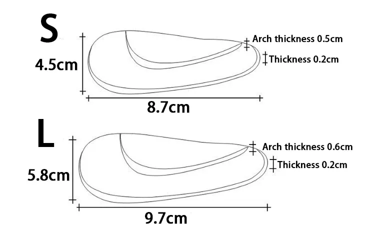 Unisex Silicone Arch Support Insoles for Flat Feet & High Heels - Comfortable Orthotic Inserts for Flat Shoes, 2/4 Pairs showcase 2