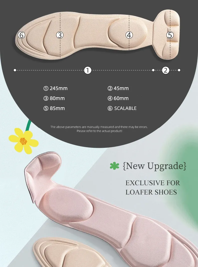 Women's Memory Foam Insoles for High Heels - Cutable, Anti-Slip, Breathable Comfort Heel Protection Shoe Inserts showcase 7