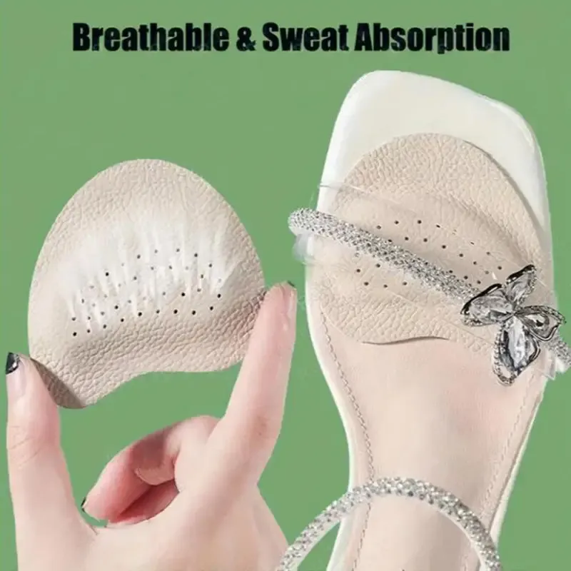 2 Pairs Women's Anti-Slip Forefoot Insoles for High Heels - Pain Relief Toe Cushion Inserts, Shock Absorbing Foot Care Pads showcase 2