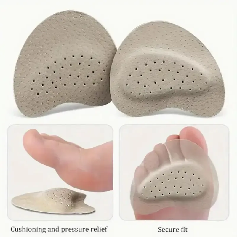 2 Pairs Women's Anti-Slip Forefoot Insoles for High Heels - Pain Relief Toe Cushion Inserts, Shock Absorbing Foot Care Pads showcase 3
