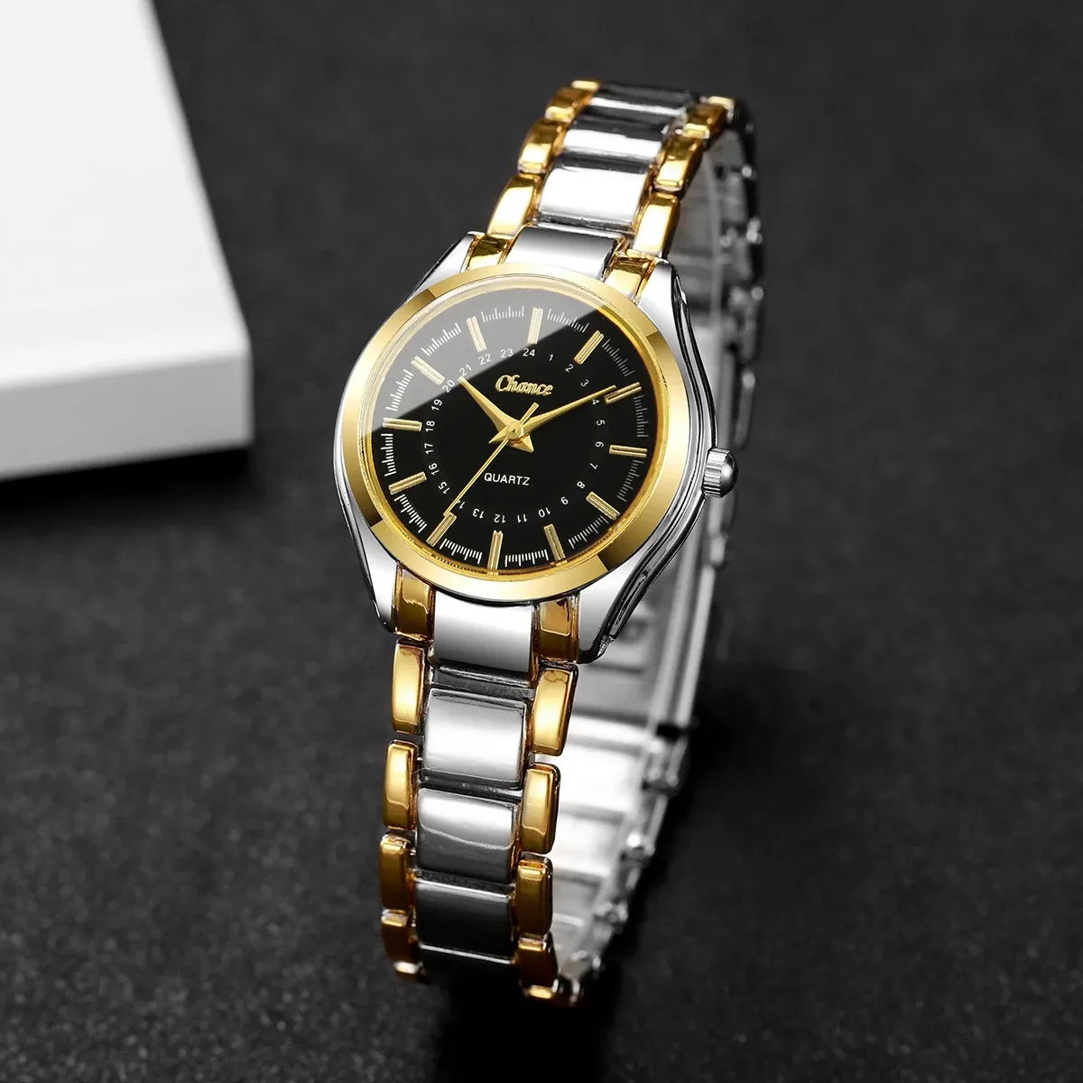 Luxury Women's Fashion Watch Set with 3 Bracelets - Small Dial Analog Quartz Wristwatch for Ladies, Durable PU Leather & Alloy, CE Certified thumbnail 3