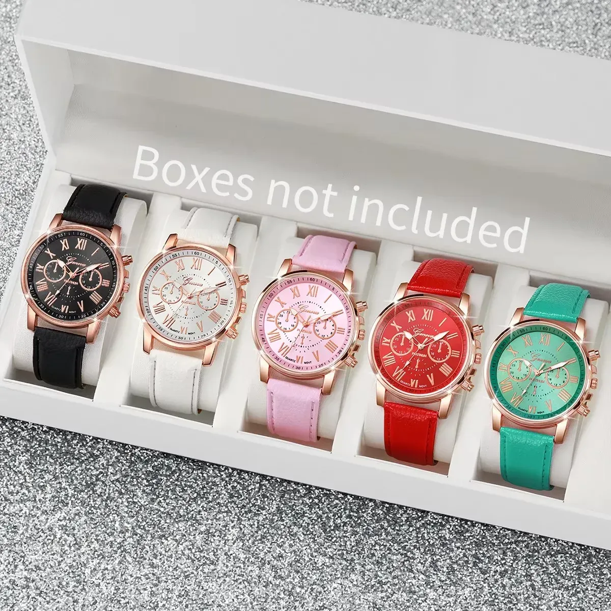 Women's Fashion Roma Dial Leather Band Quartz Watch - Elegant Casual & Formal Wear, Comfortable Buckle Clasp, Easy-Read Display showcase 8