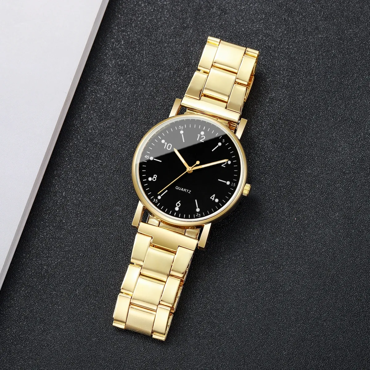 Elegant Arabic Dial Women's Watch Set with Matching Bracelets - Fashionable Quartz Wristwatch for Ladies, Durable Alloy Case, CE Certified showcase 13
