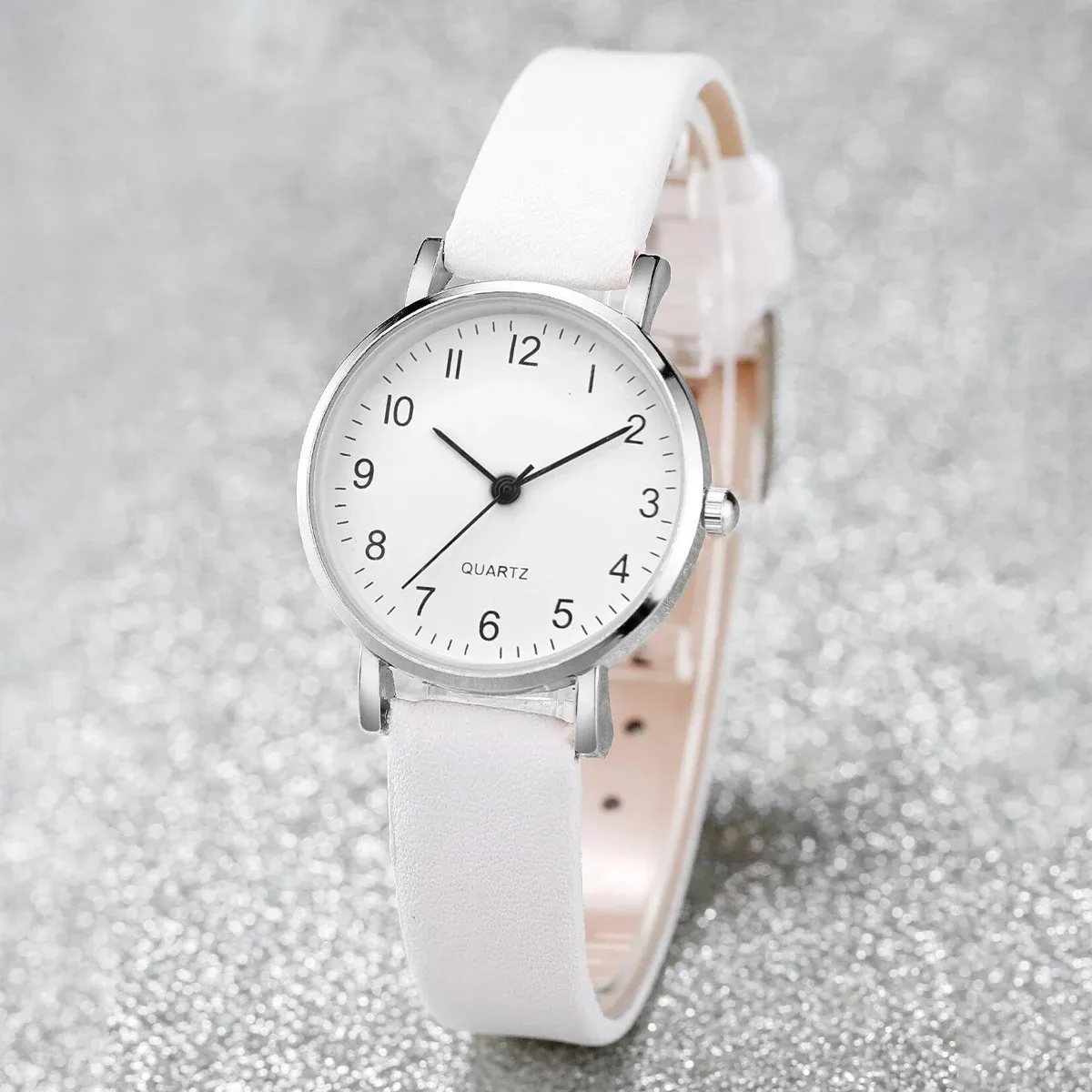 Luxury Women's Diamond Accent Quartz Watch Set - Fashion Leather Band Analog Timepiece with Elegant Jewelry Accents showcase 23