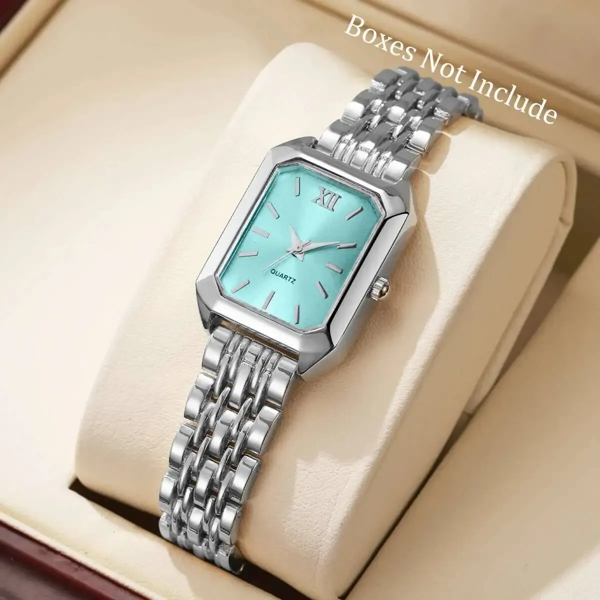 Luxury Rectangle Women's Quartz Watch - Fashionable Analog Wristwatch with Alloy Band, CE Certified, Ideal Gift for Girls showcase 9