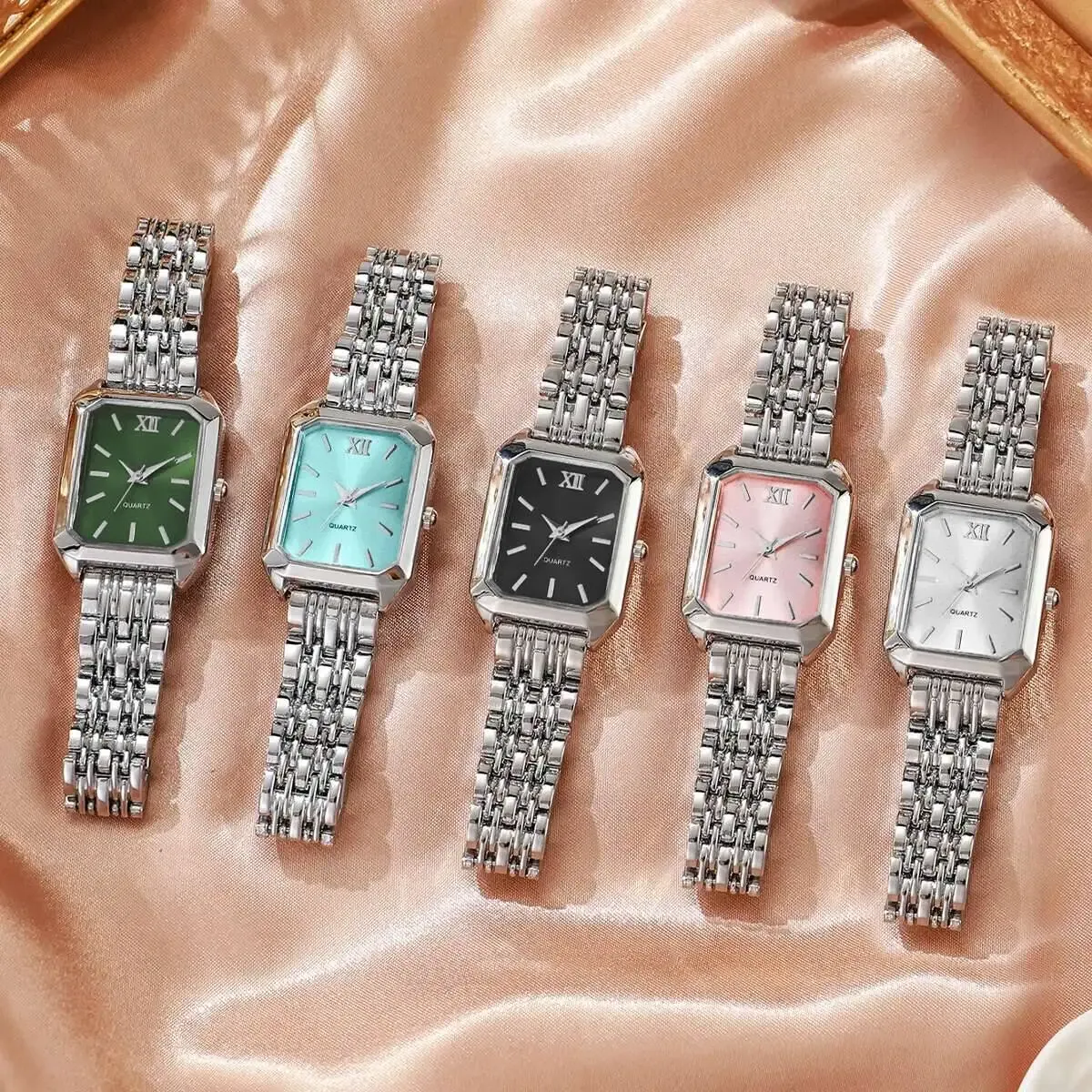 Luxury Rectangle Women's Quartz Watch - Fashionable Analog Wristwatch with Alloy Band, CE Certified, Ideal Gift for Girls showcase 18