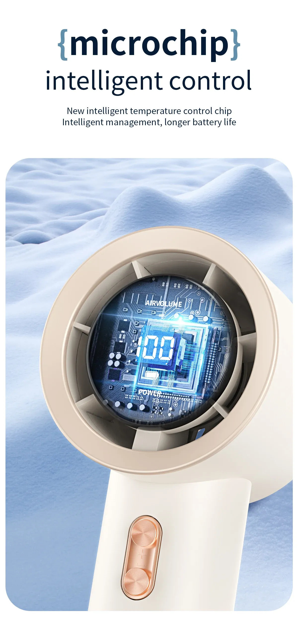 Portable Mini Air Conditioner Fan, Handheld High-Speed Cooling Fan with 6 Blades and 199 Levels of Infinite Speed Adjustment, Personal Cooling Device for Home, Office, and Travel showcase 7