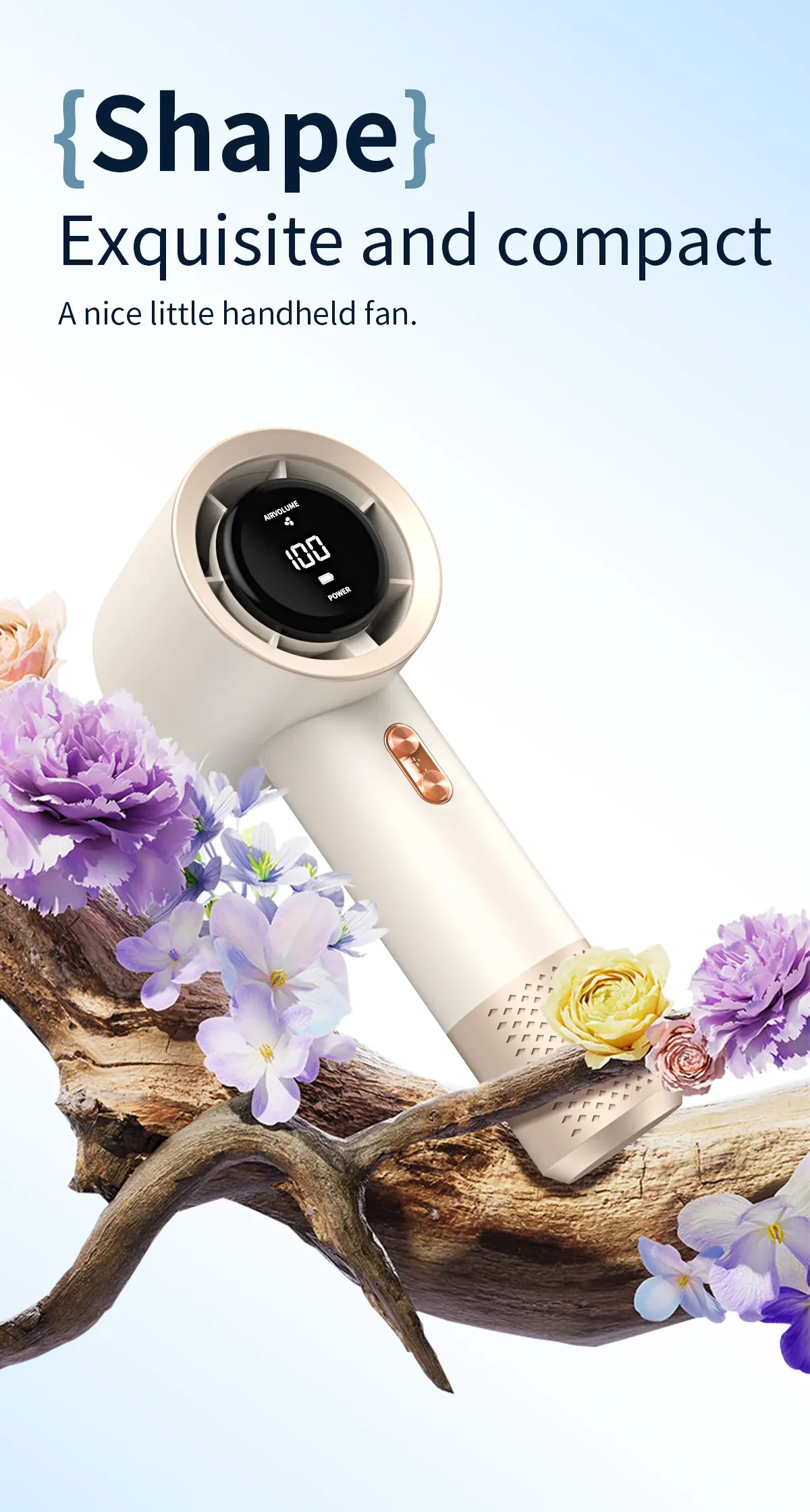 Portable Mini Air Conditioner Fan, Handheld High-Speed Cooling Fan with 6 Blades and 199 Levels of Infinite Speed Adjustment, Personal Cooling Device for Home, Office, and Travel showcase 9