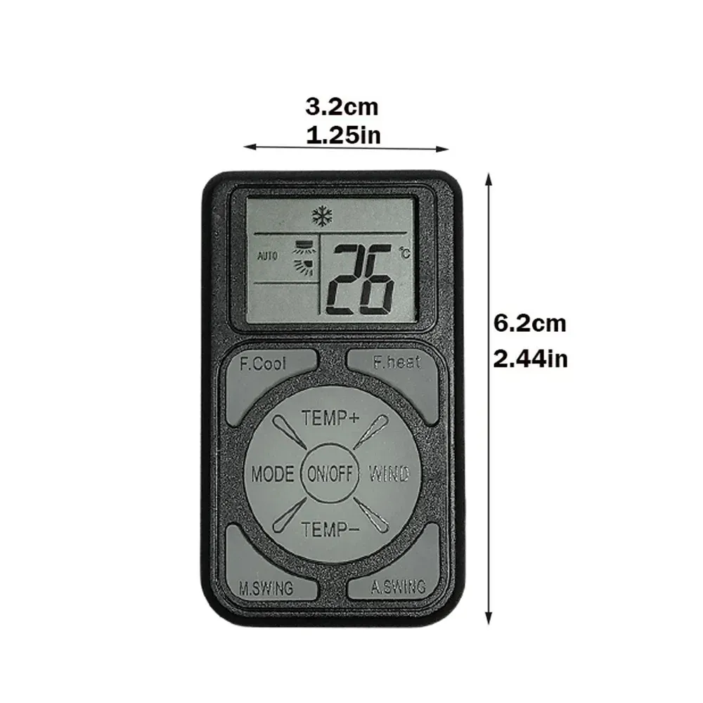 Universal Mini Portable Air Conditioner Remote Control Q58 - Compatible with Major Brands, 8-10m Range, Easy Setup, Durable Plastic showcase 5