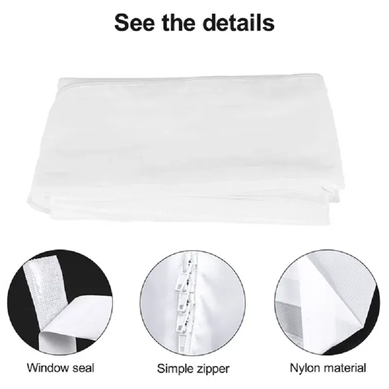 Portable Air Conditioner Window Seal Kit - 400cm Flexible Cloth Airlock Seal with Zip for Easy Installation, Keeps Cool Air In and Hot Air Out, Durable Nylon Material for Most Windows thumbnail 5