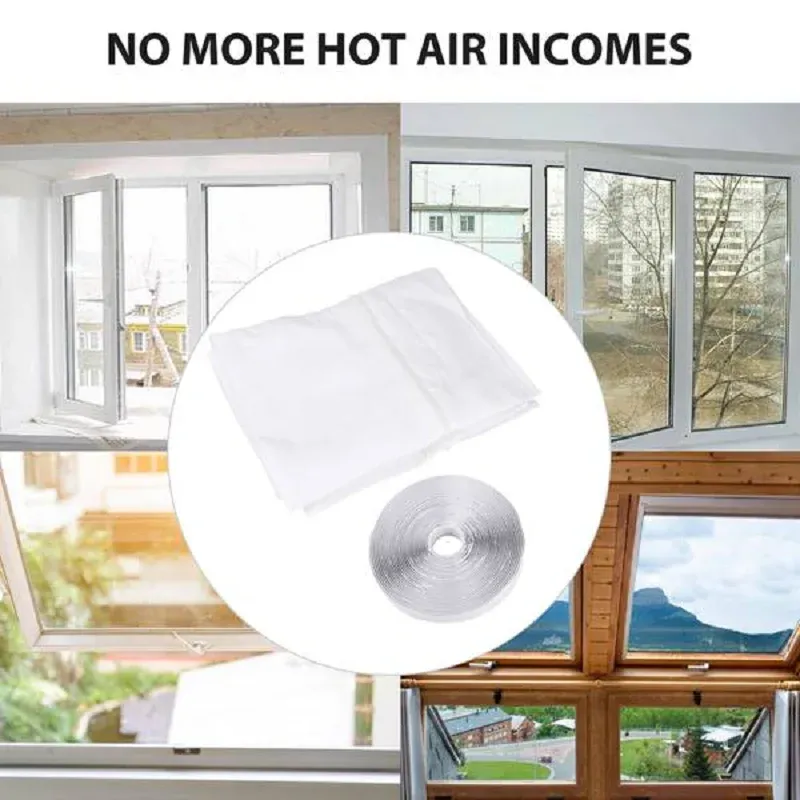 Portable Air Conditioner Window Seal Kit - 400cm Flexible Cloth Airlock Seal with Zip for Easy Installation, Keeps Cool Air In and Hot Air Out, Durable Nylon Material for Most Windows thumbnail 4