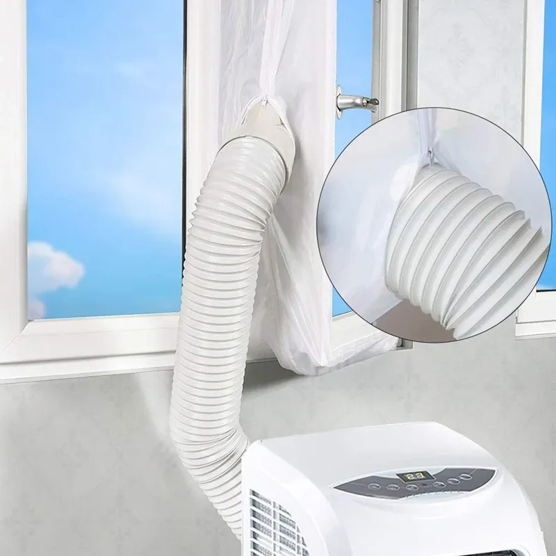 Portable Air Conditioner Window Seal Kit - 400cm Flexible Cloth Airlock Seal with Zip for Easy Installation, Keeps Cool Air In and Hot Air Out, Durable Nylon Material for Most Windows showcase 3