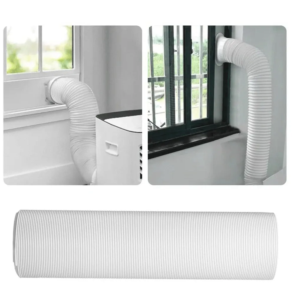 Portable Air Conditioner Exhaust Hose & Connector Kit - Flexible 1.5/2M Polypropylene Tube (13/15cm Diameter) for Mobile AC Units thumbnail 3