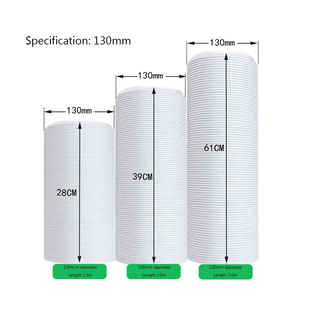 Portable Air Conditioner Exhaust Hose & Connector Kit - Flexible 1.5/2M Polypropylene Tube (13/15cm Diameter) for Mobile AC Units showcase 16