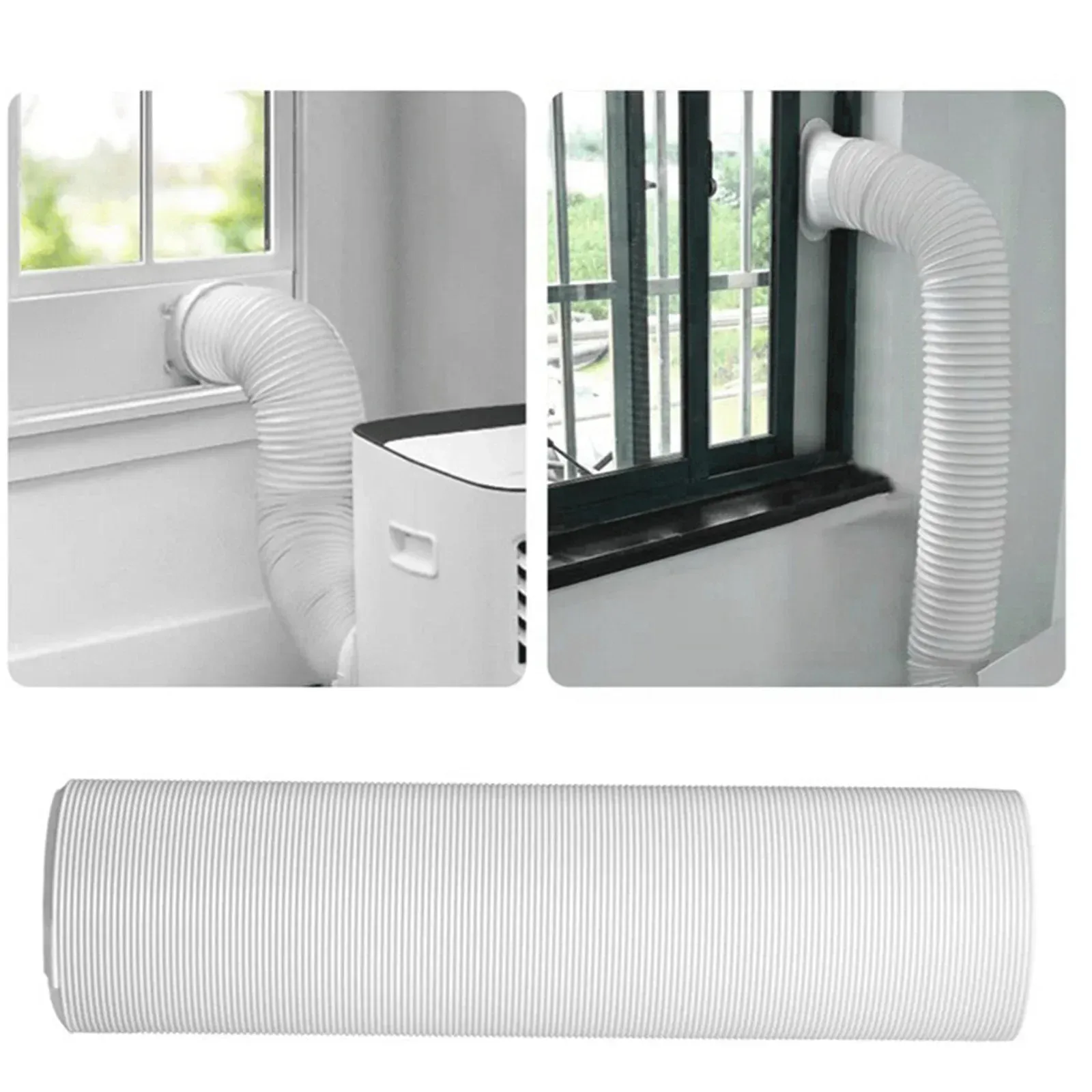 Universal Portable Air Conditioner Window Vent Kit - Adjustable Exhaust Hose, Window Seal Baffle, Duct Extension Pipe for Easy AC Installation thumbnail 6