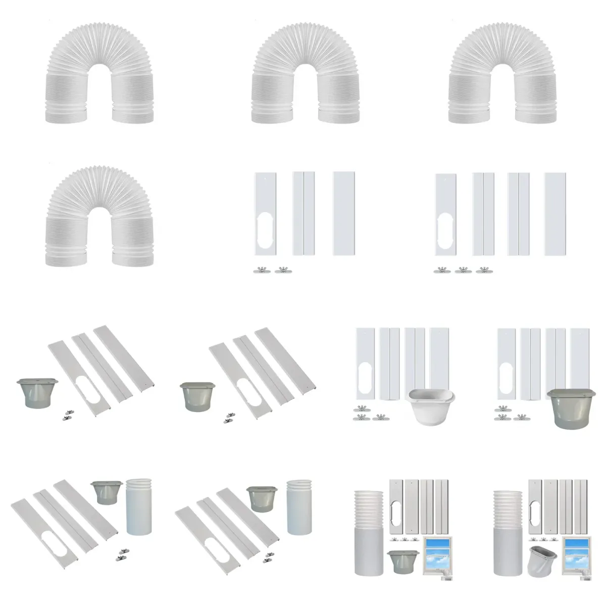 Universal Portable Air Conditioner Window Vent Kit - Adjustable Exhaust Hose, Window Seal Baffle, Duct Extension Pipe for Easy AC Installation showcase 14