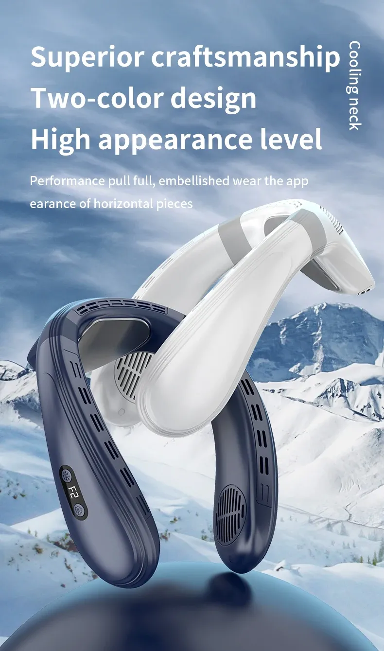 Portable Neck Fan 5200mAh Rechargeable Air Conditioner with Semiconductor Cooling - Wearable Personal Cooler for Outdoor Use, 3-Speed, Fast Cooling showcase 10