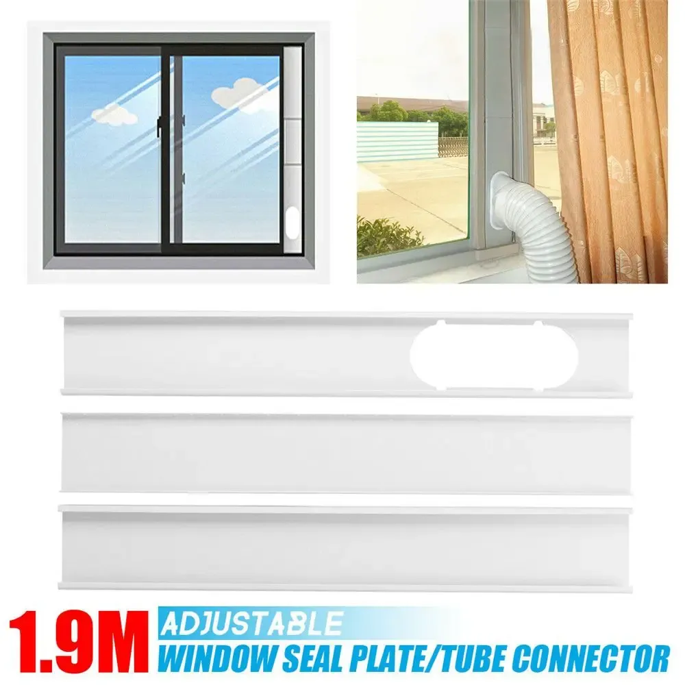 Portable Air Conditioner Window Vent Kit - Adjustable Slide Plate & Exhaust Hose Adaptor for Easy Installation - Universal Fit for 15cm/13cm Outlets showcase 1