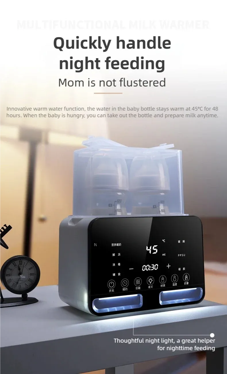 TINSOL Smart Baby Bottle Warmer & Sterilizer - Multifunctional Thermos for Quick Heating of Breastmilk and Formula, Essential Baby Product showcase 9
