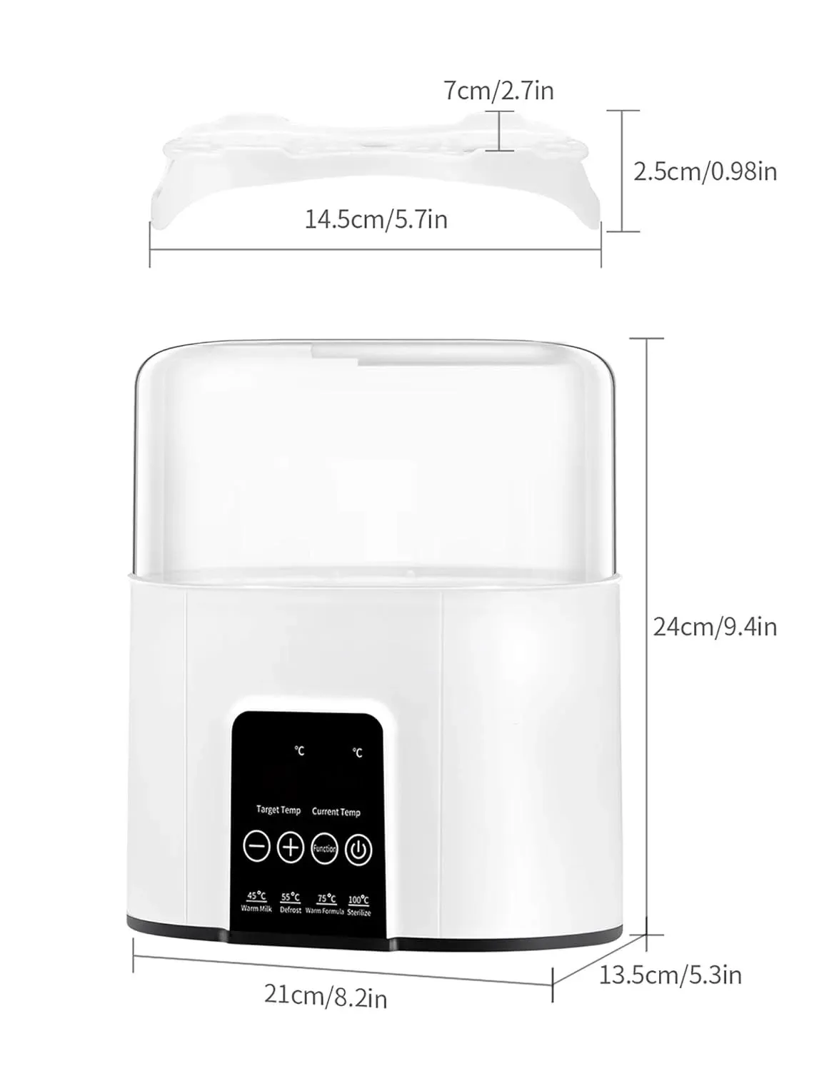 Multi-function Baby Bottle Warmer & Sterilizer: Fast Heating, Accurate Temp Control, Steam Disinfection, Thaw Function - Ideal for Breast Milk & Formula showcase 12