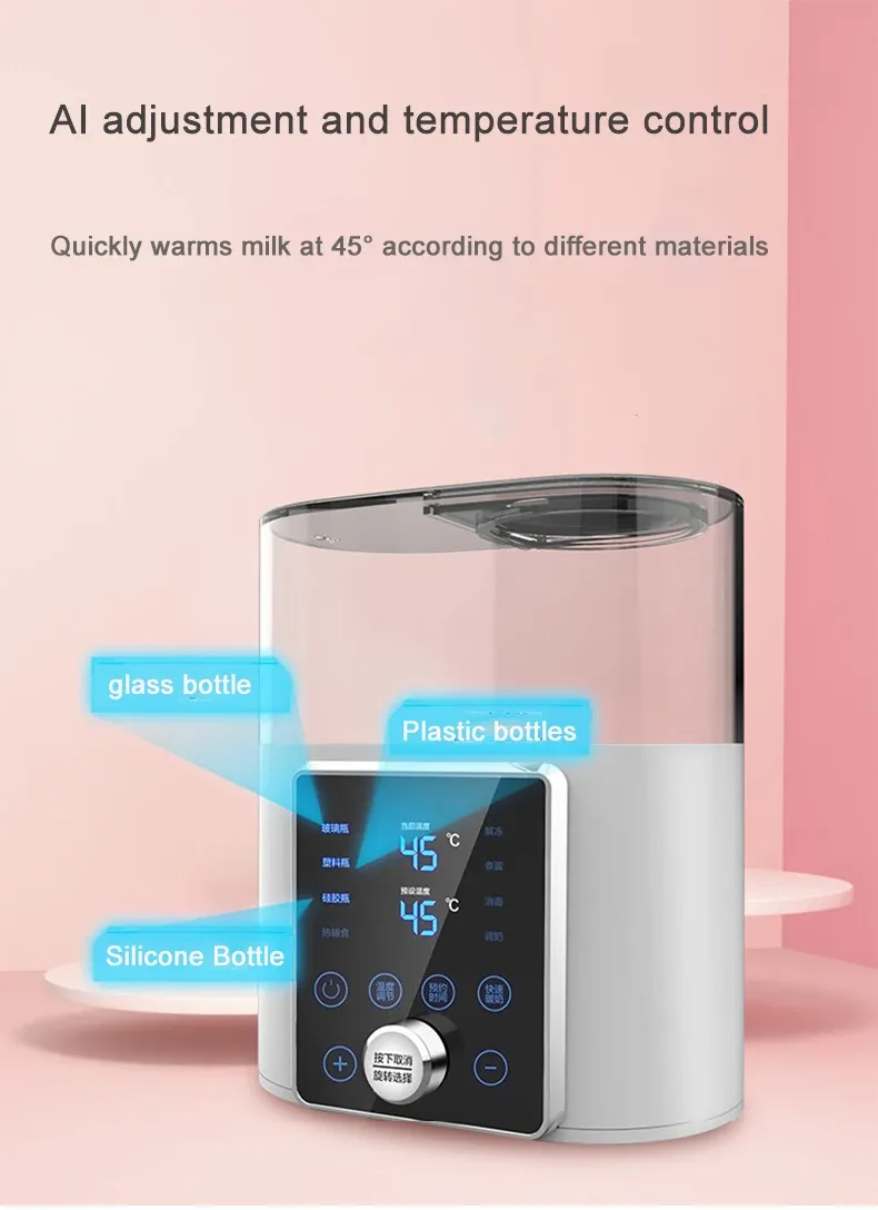 8-in-1 Baby Bottle Warmer & Sterilizer: Fast Heating, Defrost, Keep Warm, Timer, Dual Bottle Capacity for Formula & Breast Milk showcase 5