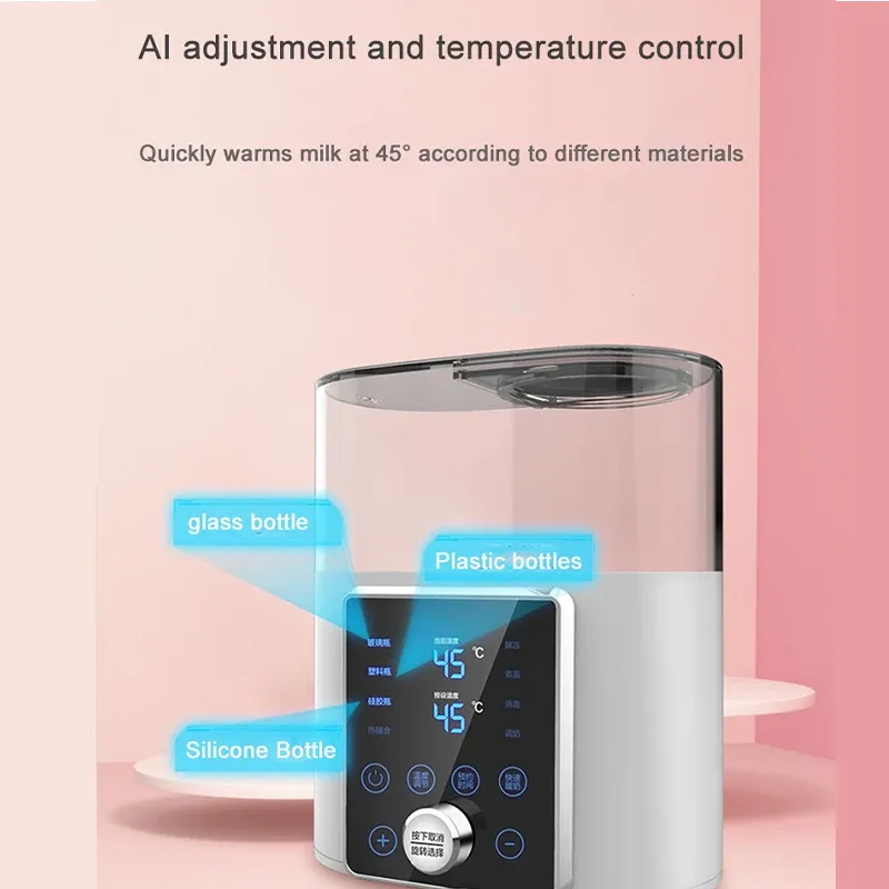 8-in-1 Baby Bottle Warmer & Sterilizer: Fast Heating, Defrost, Keep Warm, Timer, Dual Bottle Capacity for Formula & Breast Milk thumbnail 5
