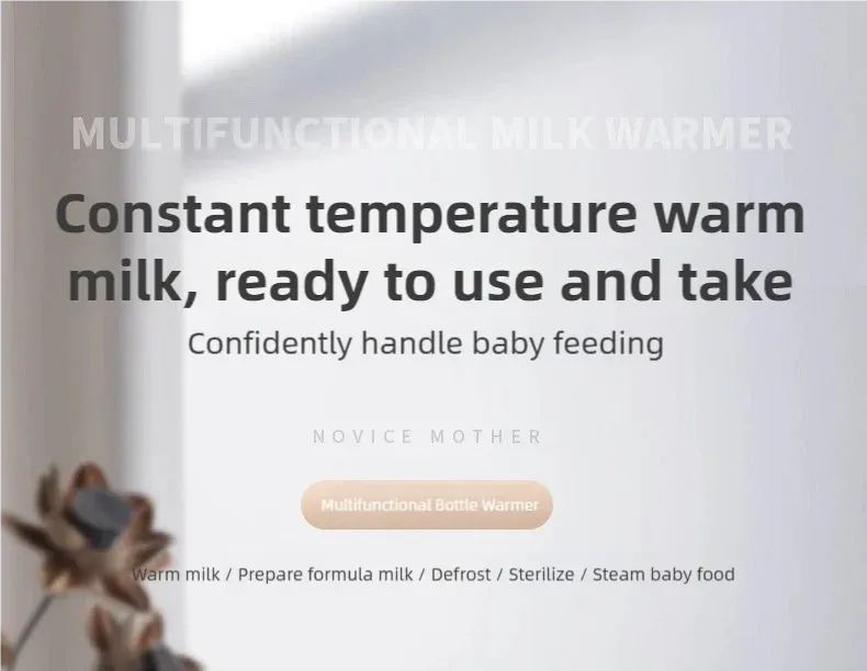 TINSOL Smart Baby Bottle Warmer & Sterilizer - Quick Heating Thermos for Breastmilk, Multi-functional Infant Feeding Device showcase 1
