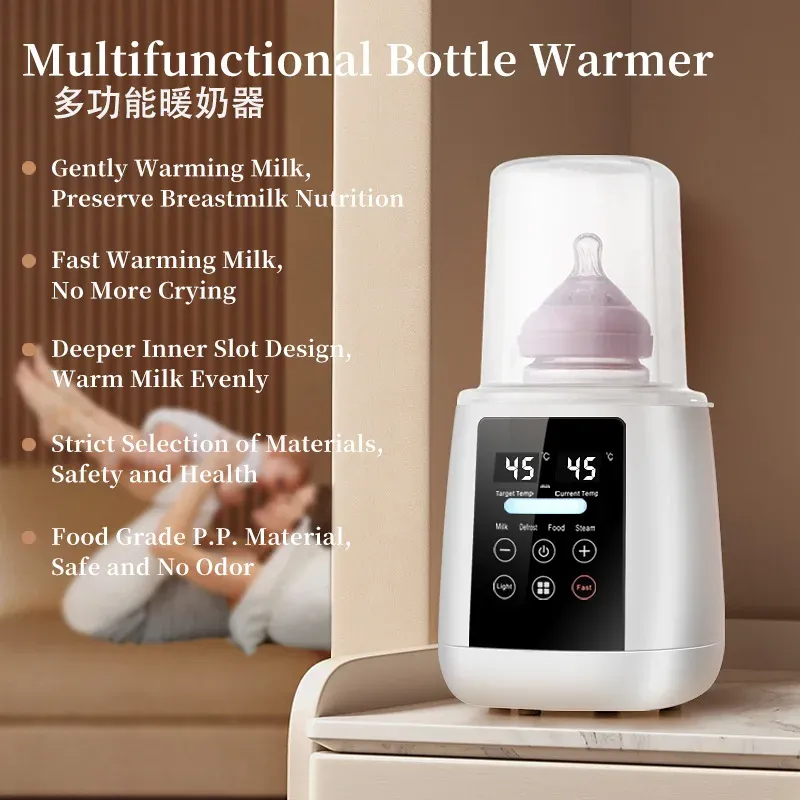 6-in-1 Baby Bottle Warmer and Sterilizer Multifunction Breast Milk Heater with Accurate Temperature Control and Anti-Dry Protection for New Parents thumbnail 1