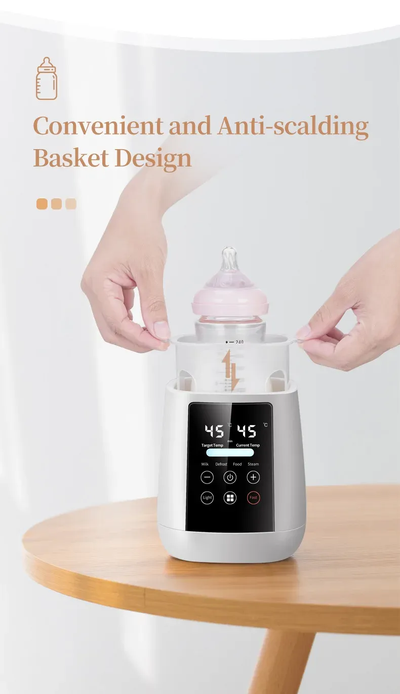 6-in-1 Baby Bottle Warmer and Sterilizer Multifunction Breast Milk Heater with Accurate Temperature Control and Anti-Dry Protection for New Parents showcase 10