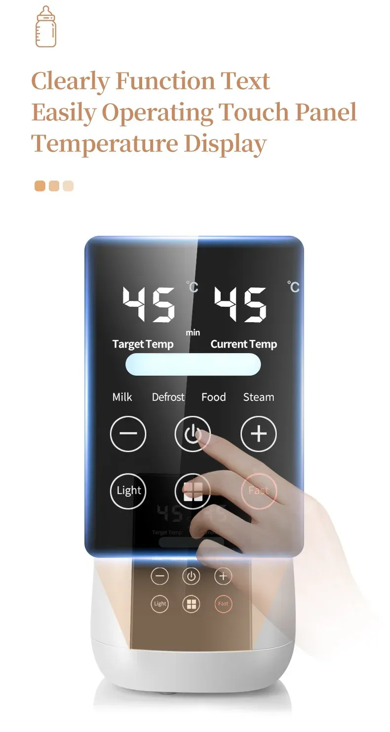 6-in-1 Baby Bottle Warmer and Sterilizer Multifunction Breast Milk Heater with Accurate Temperature Control and Anti-Dry Protection for New Parents showcase 8