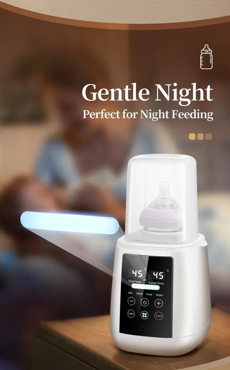 6-in-1 Baby Bottle Warmer and Sterilizer Multifunction Breast Milk Heater with Accurate Temperature Control and Anti-Dry Protection for New Parents showcase 3