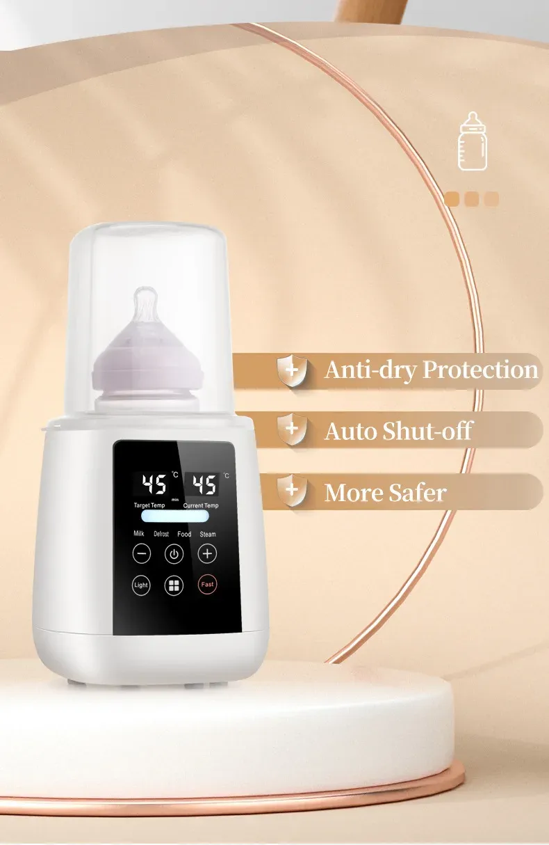 6-in-1 Baby Bottle Warmer and Sterilizer Multifunction Breast Milk Heater with Accurate Temperature Control and Anti-Dry Protection for New Parents showcase 11