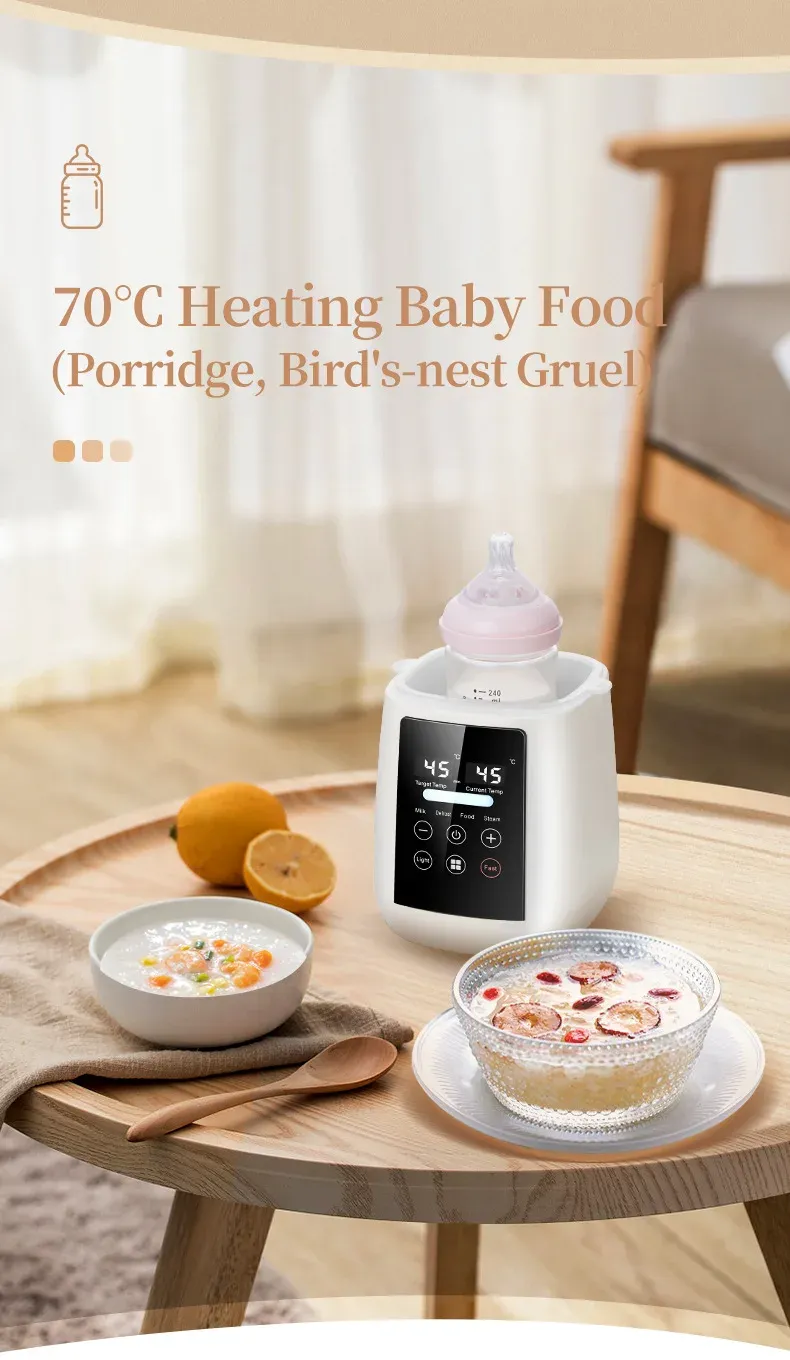 6-in-1 Baby Bottle Warmer and Sterilizer Multifunction Breast Milk Heater with Accurate Temperature Control and Anti-Dry Protection for New Parents showcase 5