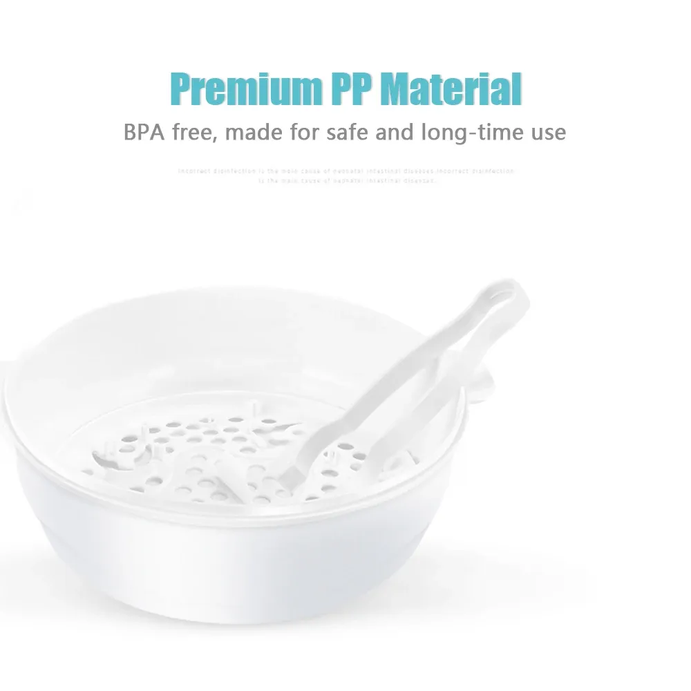 Microwave Steam Sterilizer for Baby Bottles - Fast Disinfection of 6 Bottles, Pacifiers, Cups & Pump Parts in 2-6 Minutes - BPA-Free PP/ABS, Compact Travel Design showcase 5