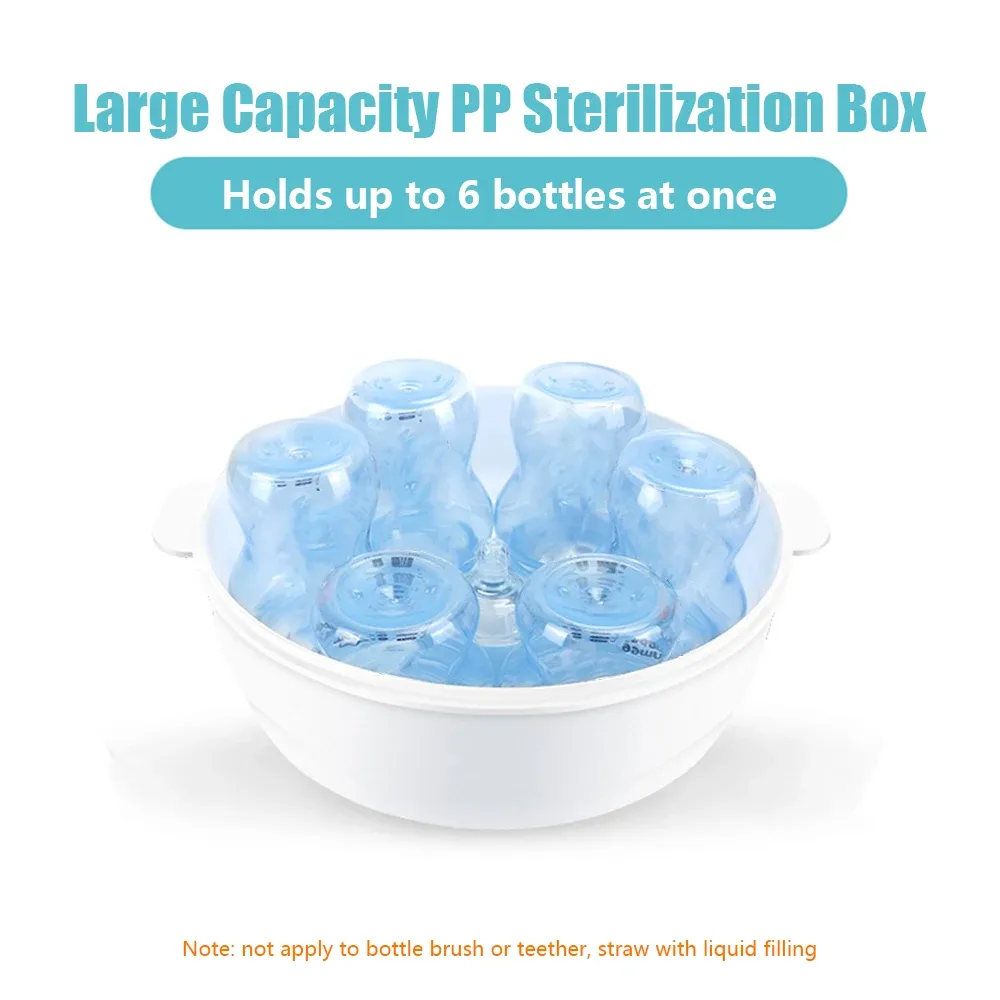 Microwave Steam Sterilizer for Baby Bottles - Fast Disinfection of 6 Bottles, Pacifiers, Cups & Pump Parts in 2-6 Minutes - BPA-Free PP/ABS, Compact Travel Design showcase 9