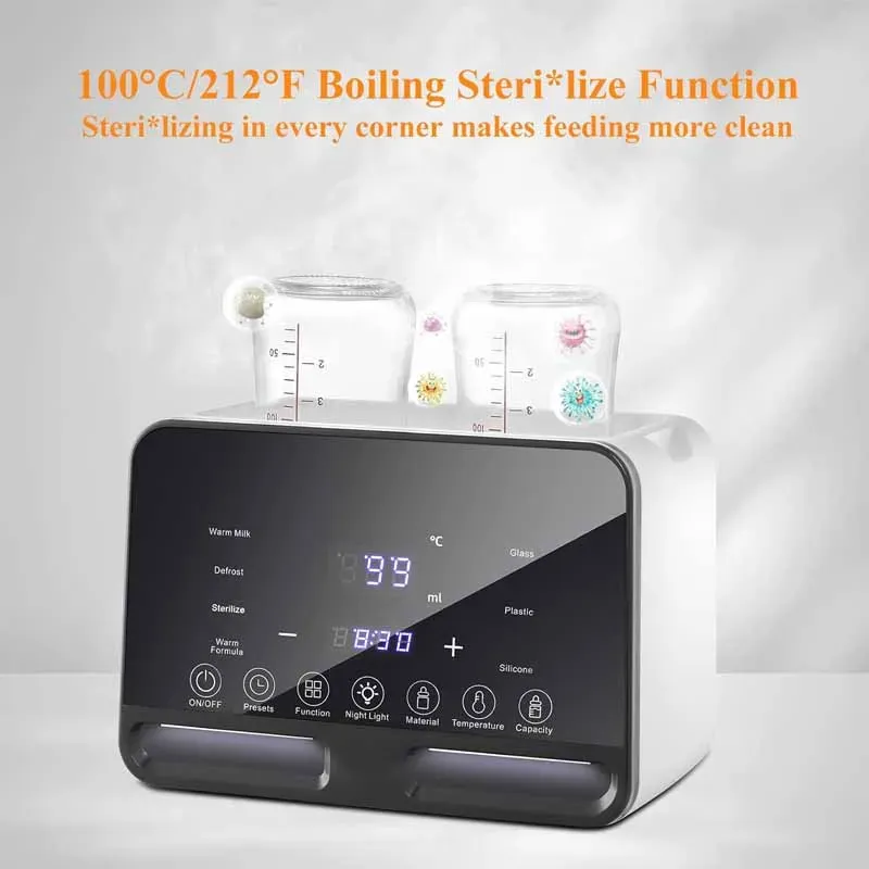 Multifunction Baby Bottle Warmer Sterilizer with Timer, Fast Milk Heater, Accurate Temperature Control, 48-Hour Constant Warm Water, Night Light, Newborn Essentials thumbnail 4