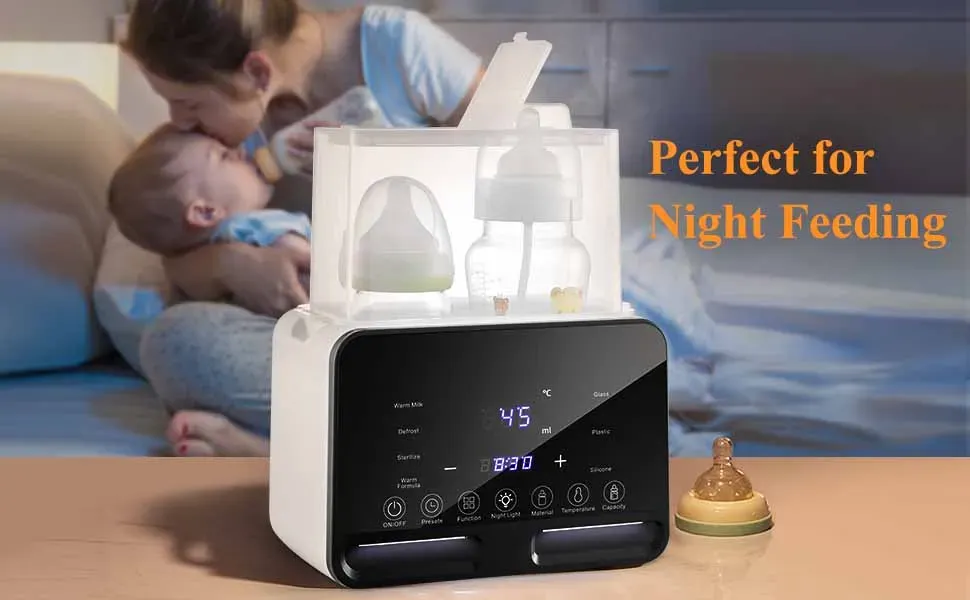Multifunction Baby Bottle Warmer Sterilizer with Timer, Fast Milk Heater, Accurate Temperature Control, 48-Hour Constant Warm Water, Night Light, Newborn Essentials showcase 4