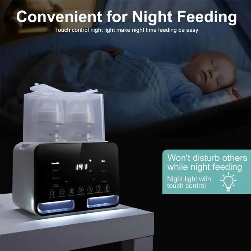 Multifunction Baby Bottle Warmer Sterilizer with Timer, Fast Milk Heater, Accurate Temperature Control, 48-Hour Constant Warm Water, Night Light, Newborn Essentials showcase 15