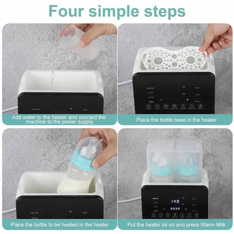 Multifunction Baby Bottle Warmer Sterilizer with Timer, Fast Milk Heater, Accurate Temperature Control, 48-Hour Constant Warm Water, Night Light, Newborn Essentials showcase 16