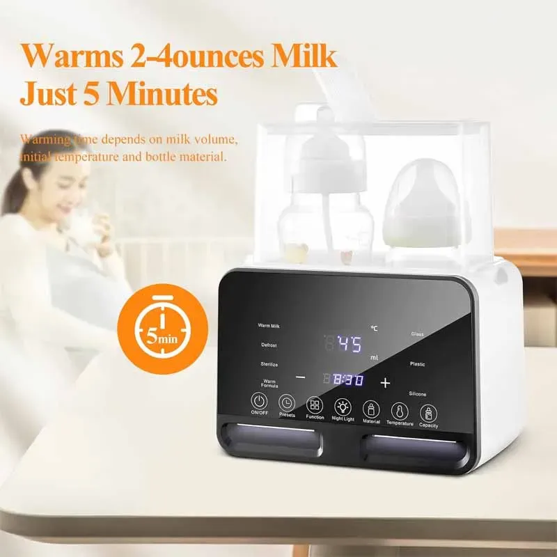 Multifunction Baby Bottle Warmer Sterilizer with Timer, Fast Milk Heater, Accurate Temperature Control, 48-Hour Constant Warm Water, Night Light, Newborn Essentials showcase 10
