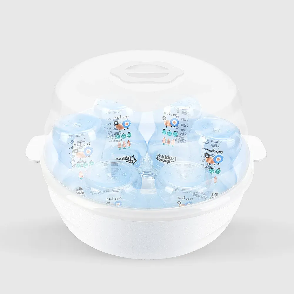 Baby Bottle Microwave Steam Sterilizer with Temperature Control - BPA Free Nipple Holder & Storage Box for Safe Warming showcase 9