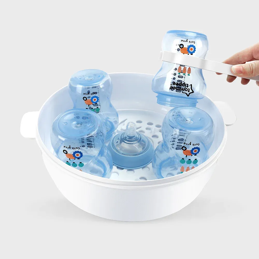 Baby Bottle Microwave Steam Sterilizer with Temperature Control - BPA Free Nipple Holder & Storage Box for Safe Warming showcase 8