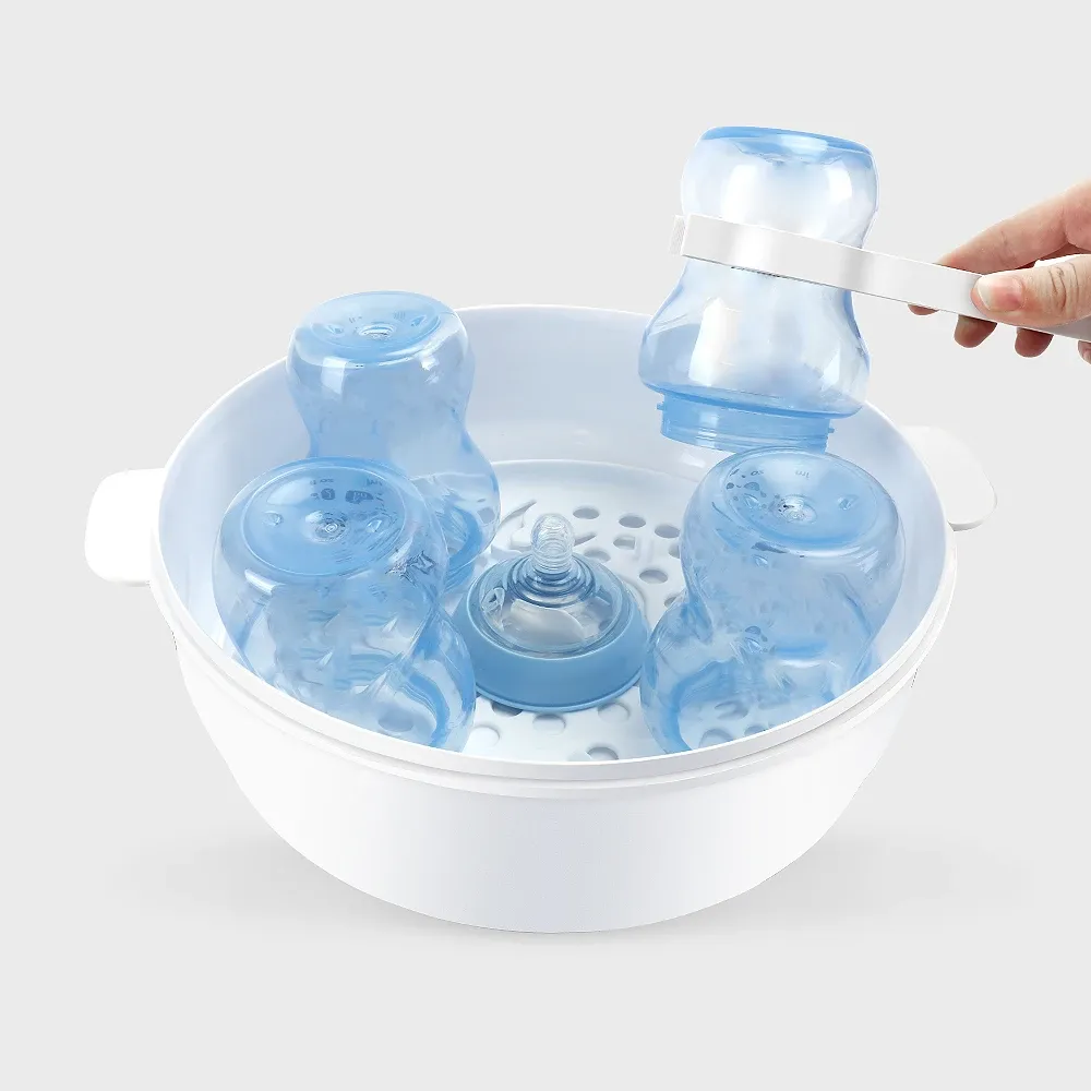 Microwave Steam Sterilizer for Baby Bottles - Fast Disinfection of 6 Bottles, Pacifiers, Cups in 2-6 Minutes - BPA-Free, Lightweight Travel Design showcase 7