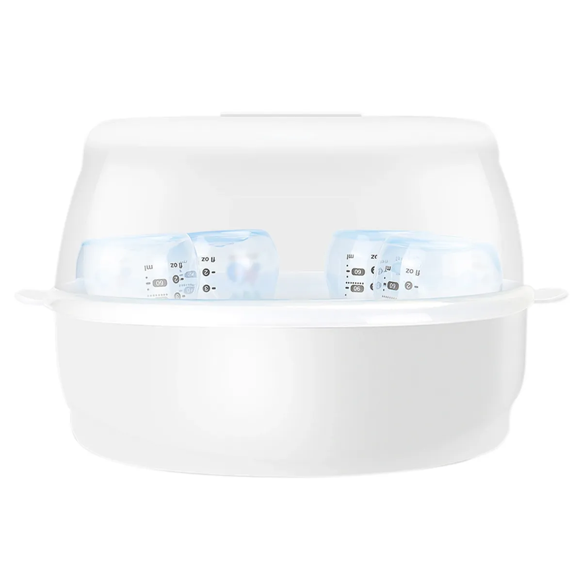 Microwave Steam Sterilizer for Baby Bottles - Fast Disinfection of 6 Bottles, Pacifiers, Cups in 2-6 Minutes - BPA-Free, Lightweight Travel Design showcase 3