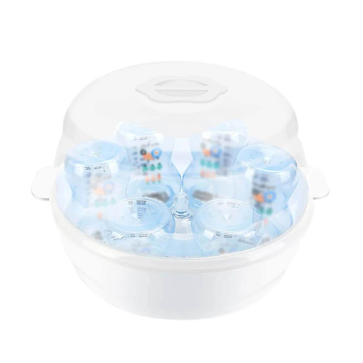 Microwave Steam Sterilizer for Baby Bottles - Fast Disinfection of 6 Bottles, Pacifiers, Cups in 2-6 Minutes - BPA-Free, Lightweight Travel Design showcase 6