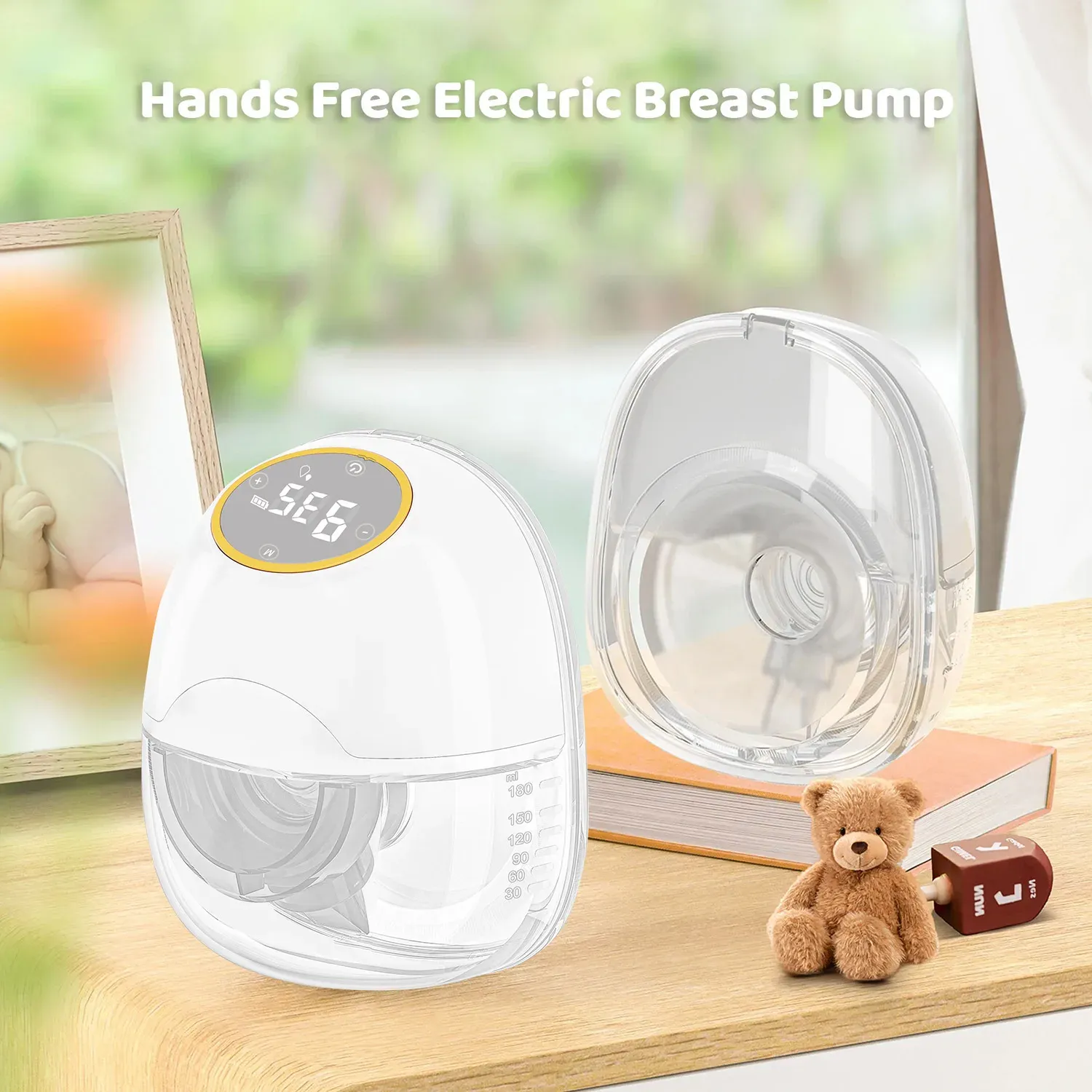 Wearable Breast Pump - Smart Electric Milk Collector with LED Display, 3 Modes, 2.2cm Suction Port, Comfortable & Hands-Free for New Mothers thumbnail 5