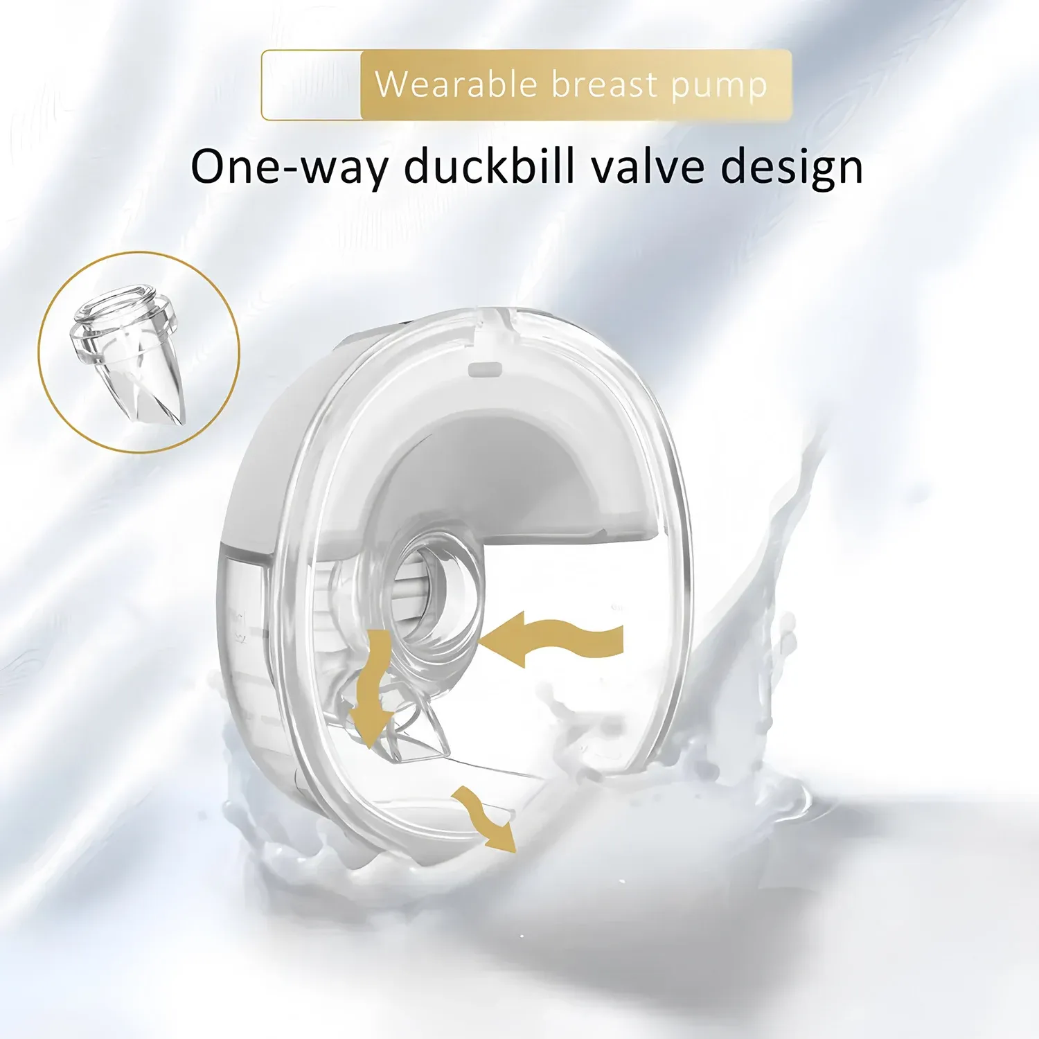 Wearable Breast Pump - Smart Electric Milk Collector with LED Display, 3 Modes, 2.2cm Suction Port, Comfortable & Hands-Free for New Mothers thumbnail 6