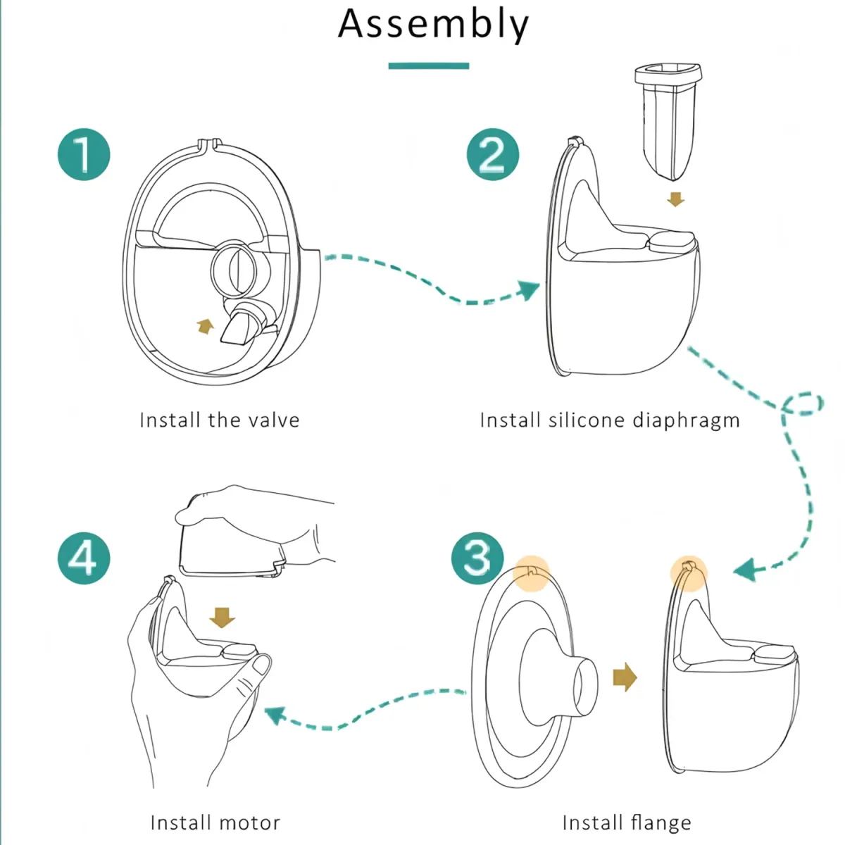 Wearable Breast Pump - Smart Electric Milk Collector with LED Display, 3 Modes, 2.2cm Suction Port, Comfortable & Hands-Free for New Mothers showcase 4