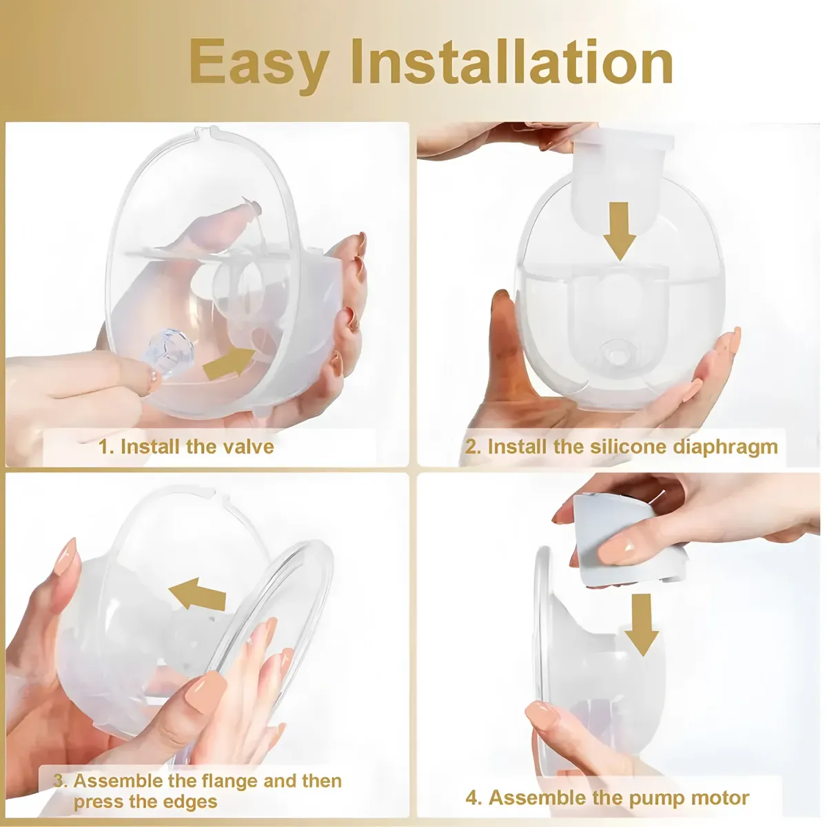 Wearable Breast Pump - Smart Electric Milk Collector with LED Display, 3 Modes, 2.2cm Suction Port, Comfortable & Hands-Free for New Mothers showcase 3